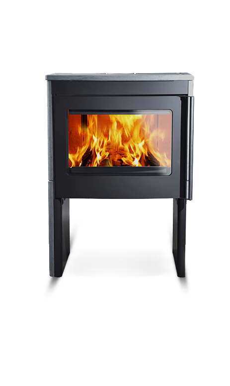 Schrage Kaminbau moderner Kaminofen